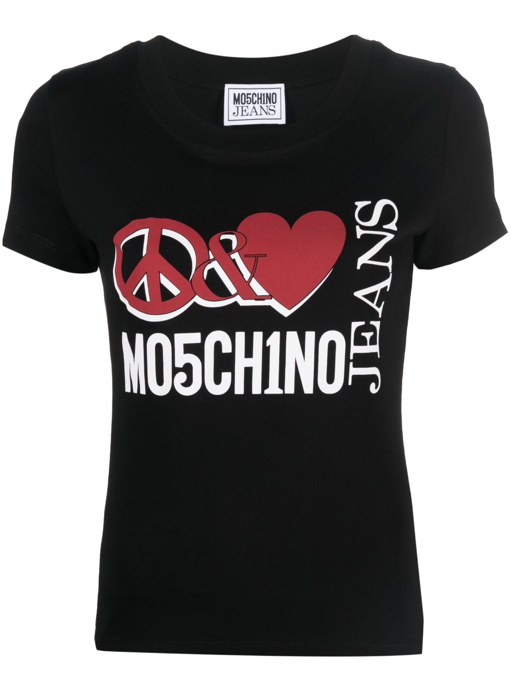 MOSCHINO JEANS graphic logo-print T-shirt - Black von MOSCHINO JEANS