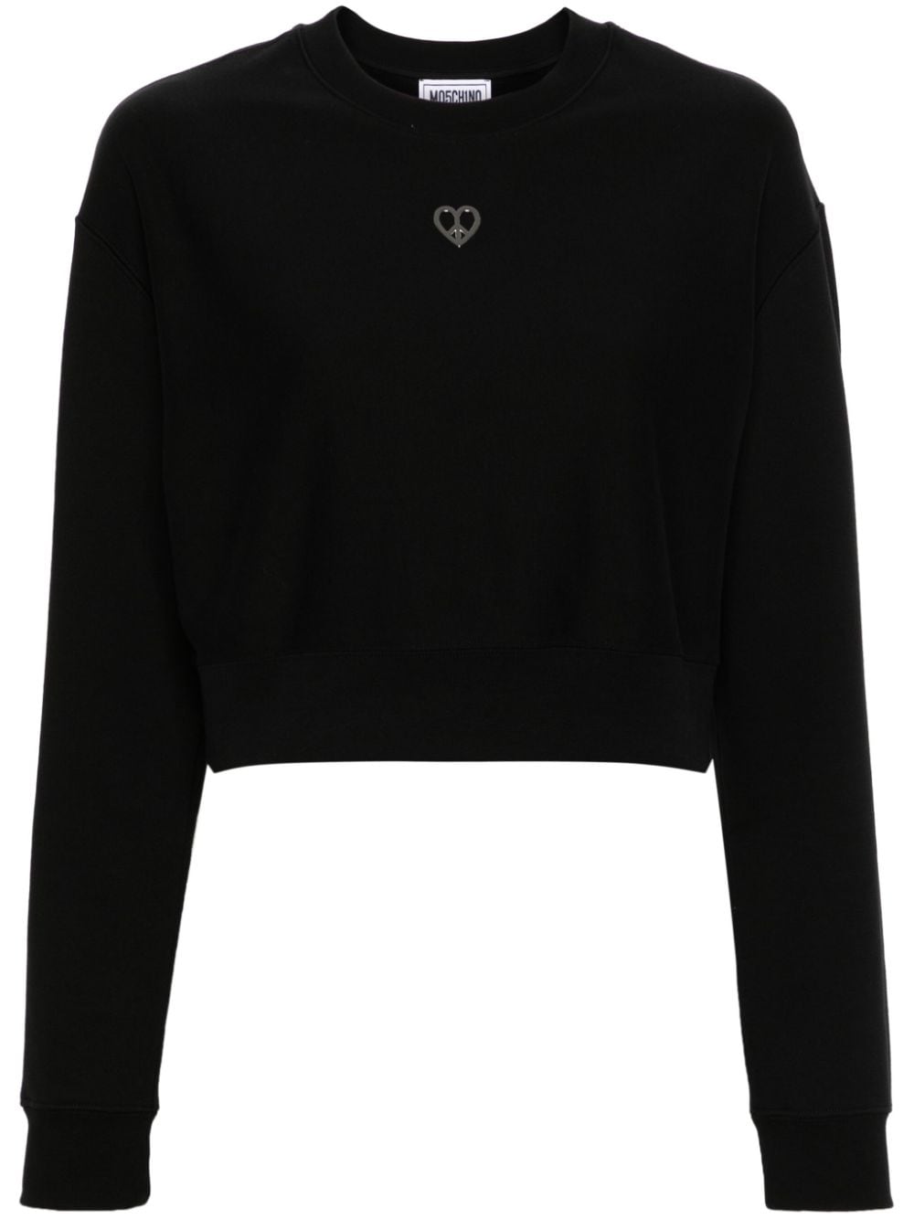 MOSCHINO JEANS heart-plaque sweatshirt - Black von MOSCHINO JEANS