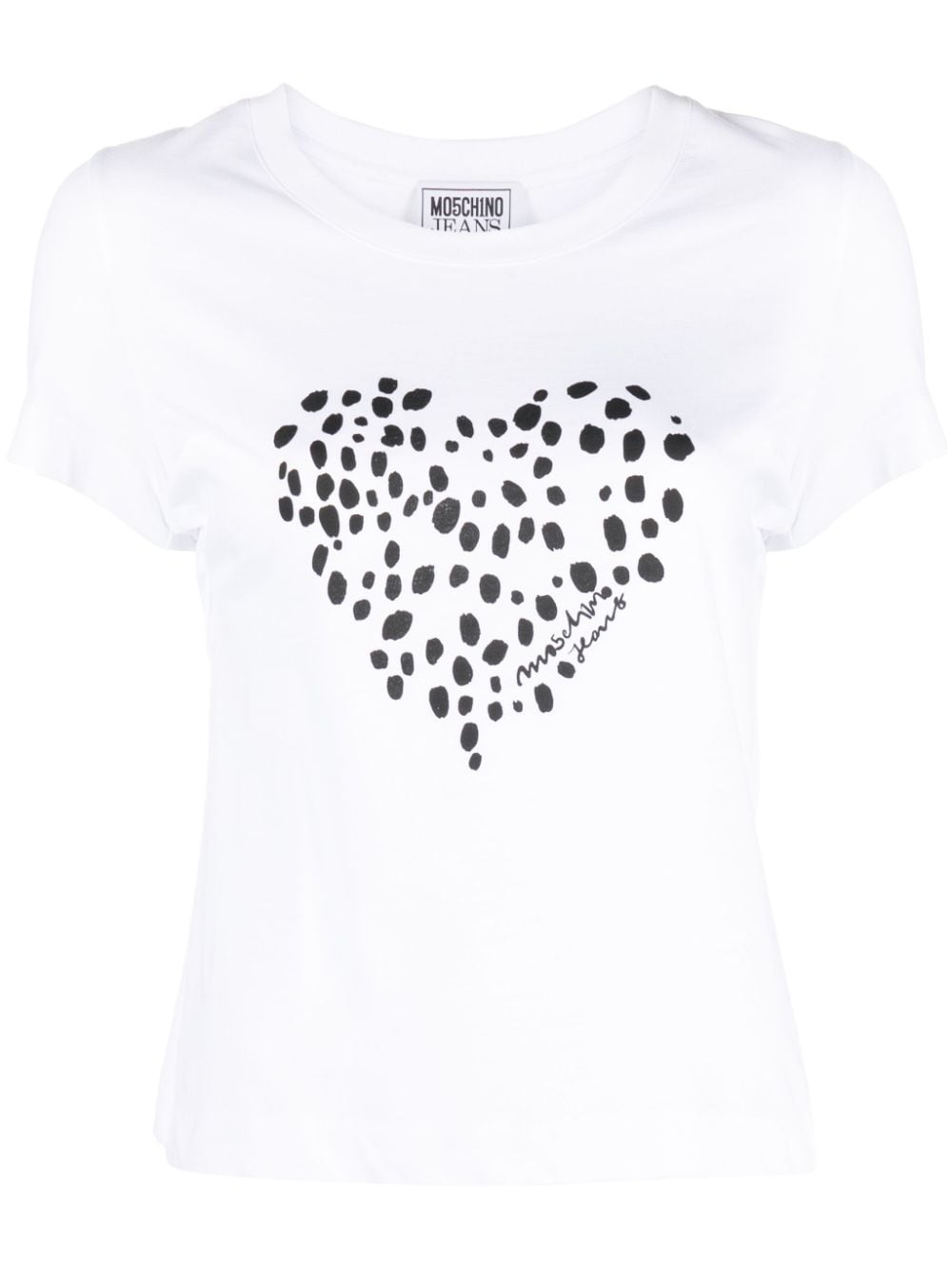 MOSCHINO JEANS heart-print cotton T-shirt - White von MOSCHINO JEANS