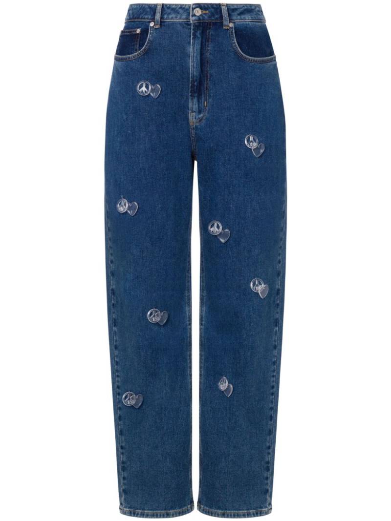 MOSCHINO JEANS high-rise tapered jeans - Blue von MOSCHINO JEANS