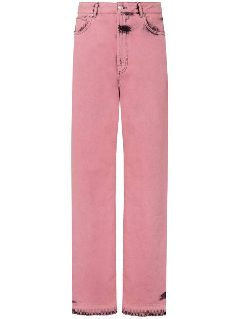MOSCHINO JEANS high-rise tapered jeans - Pink von MOSCHINO JEANS