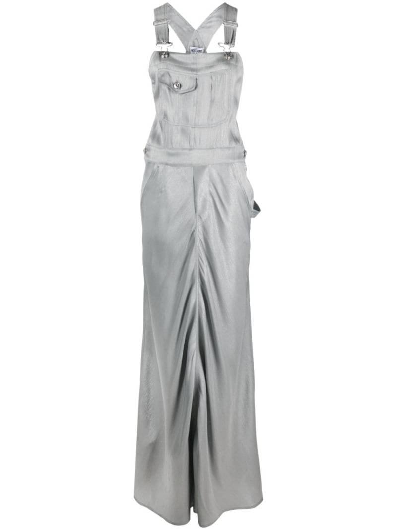 MOSCHINO JEANS high-shine floor-length dress - Silver von MOSCHINO JEANS