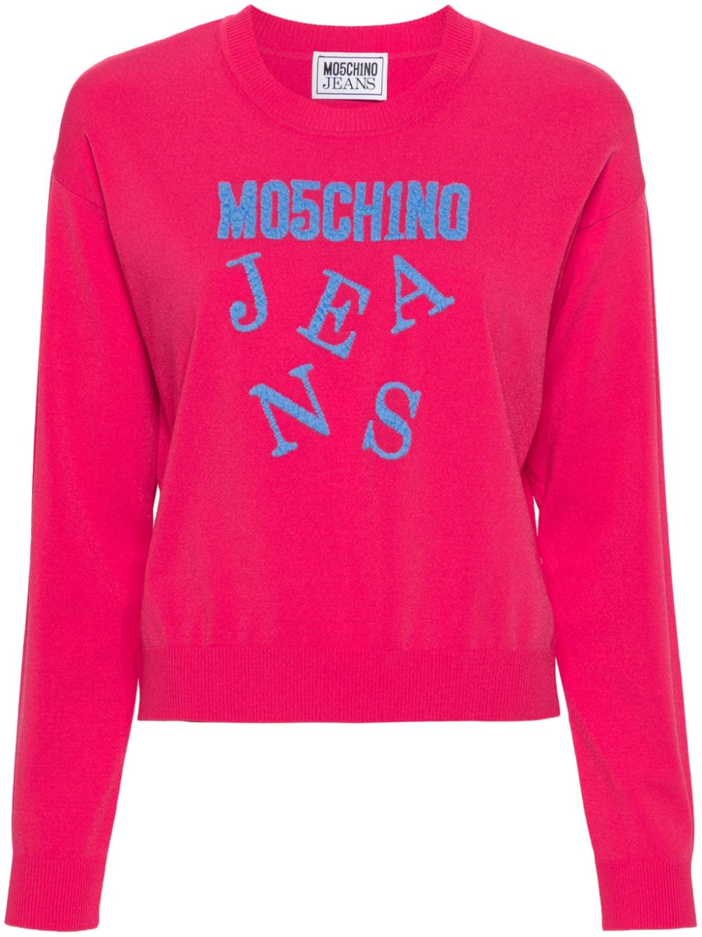 MOSCHINO JEANS logo-jacquard sweater - Pink von MOSCHINO JEANS