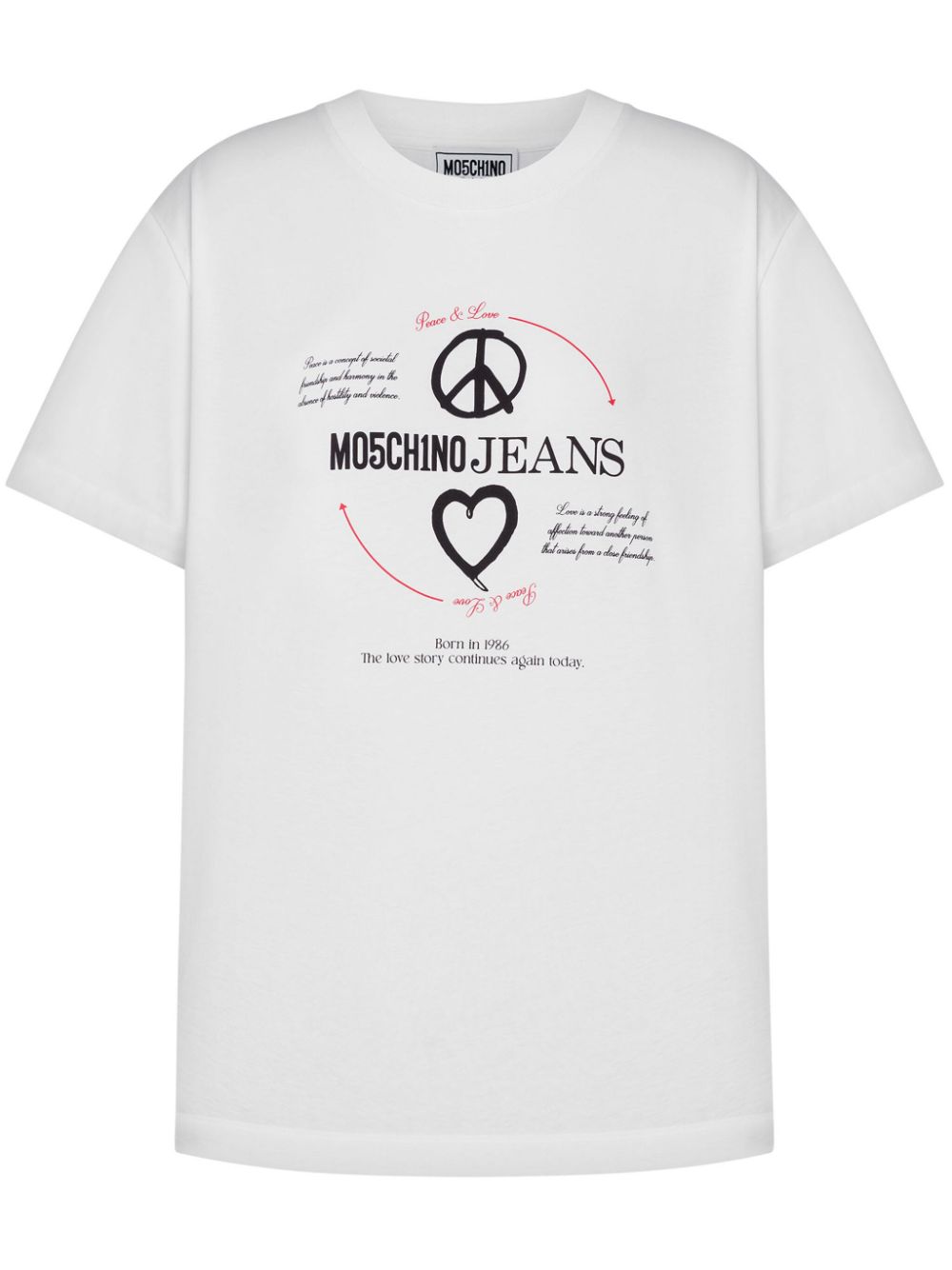 MOSCHINO JEANS logo-print cotton T-shirt - White von MOSCHINO JEANS