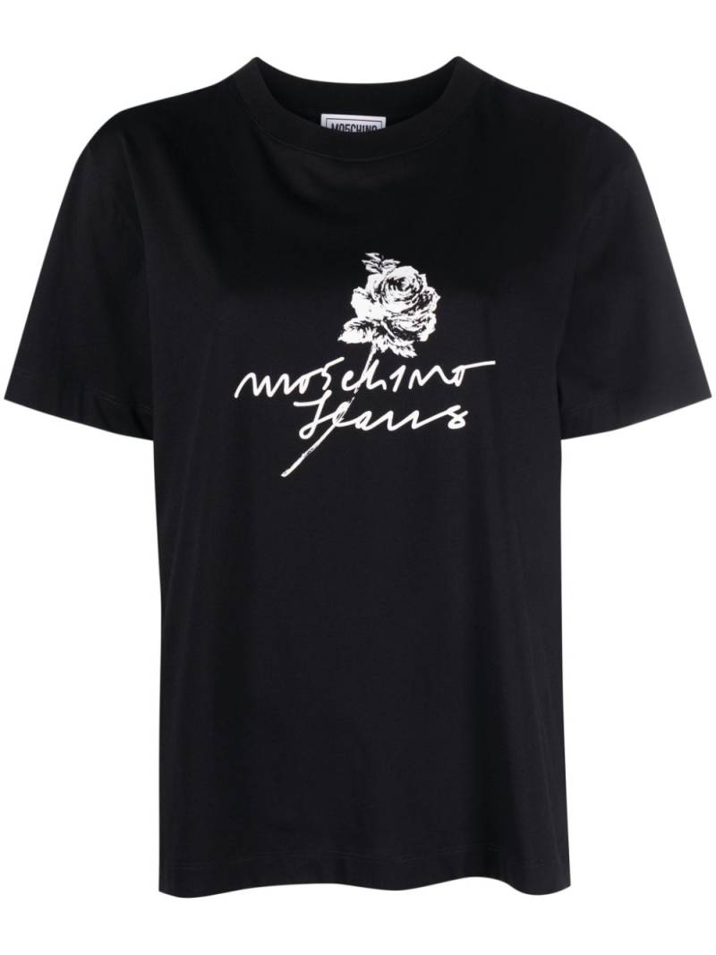 MOSCHINO JEANS logo-print cotton T-shirt - Black von MOSCHINO JEANS