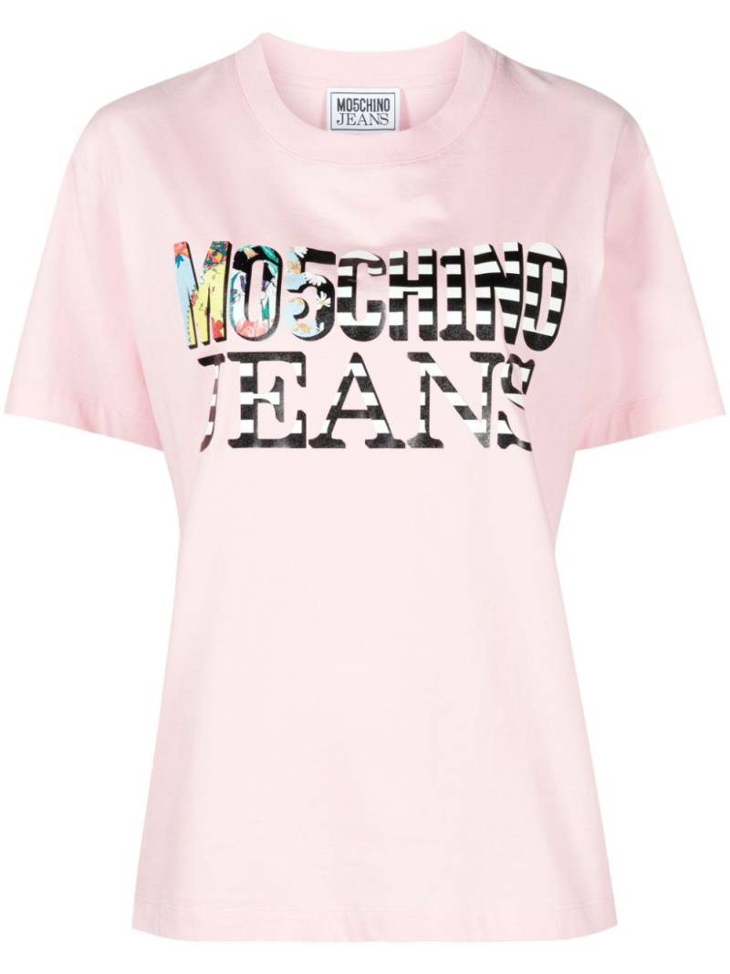 MOSCHINO JEANS logo-print cotton T-shirt - Pink von MOSCHINO JEANS