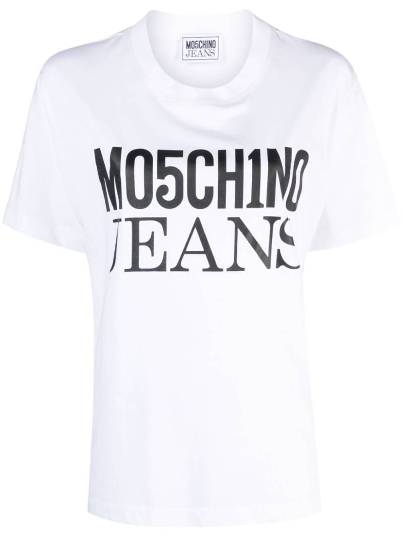 MOSCHINO JEANS logo-print cotton T-shirt - White von MOSCHINO JEANS