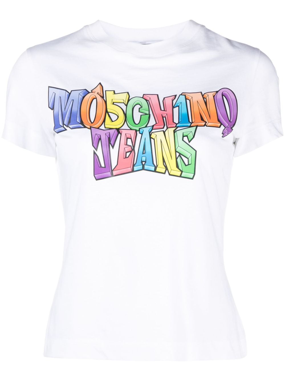 MOSCHINO JEANS logo-print cotton T-shirt - White von MOSCHINO JEANS