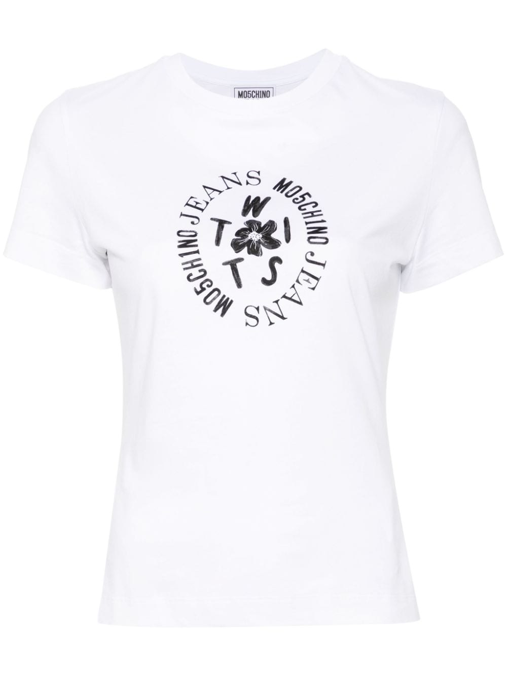 MOSCHINO JEANS logo-print cotton T-shirt - White von MOSCHINO JEANS