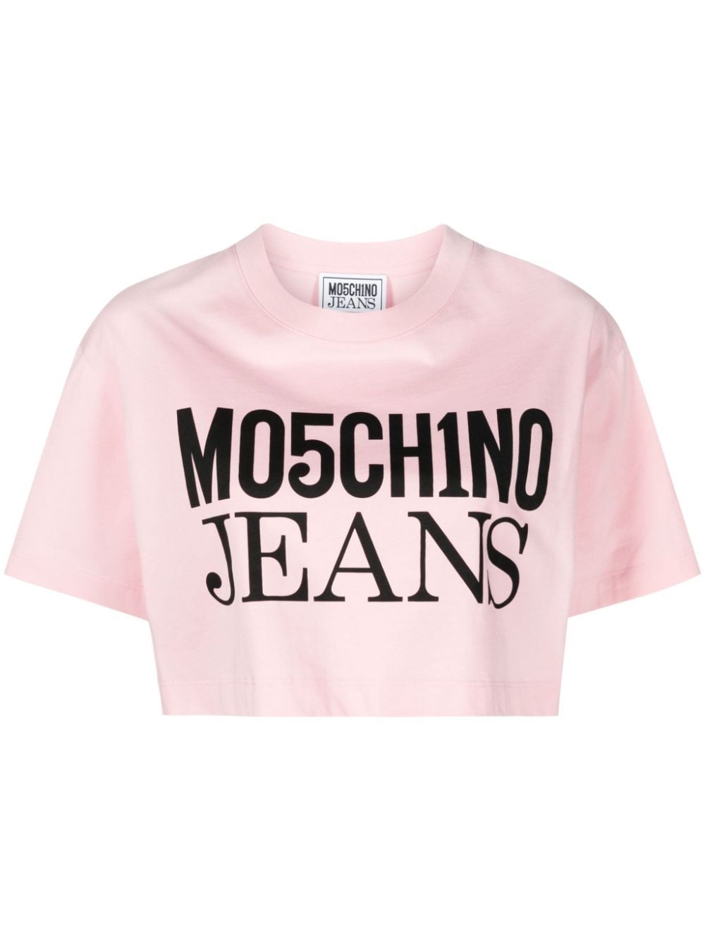 MOSCHINO JEANS logo-print cotton crop top - Pink von MOSCHINO JEANS