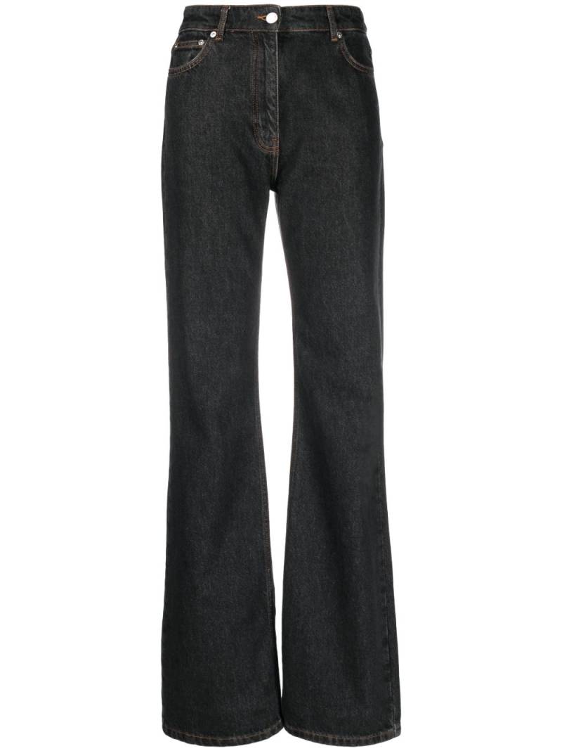 MOSCHINO JEANS mid-rise wide-leg jeans - Black von MOSCHINO JEANS