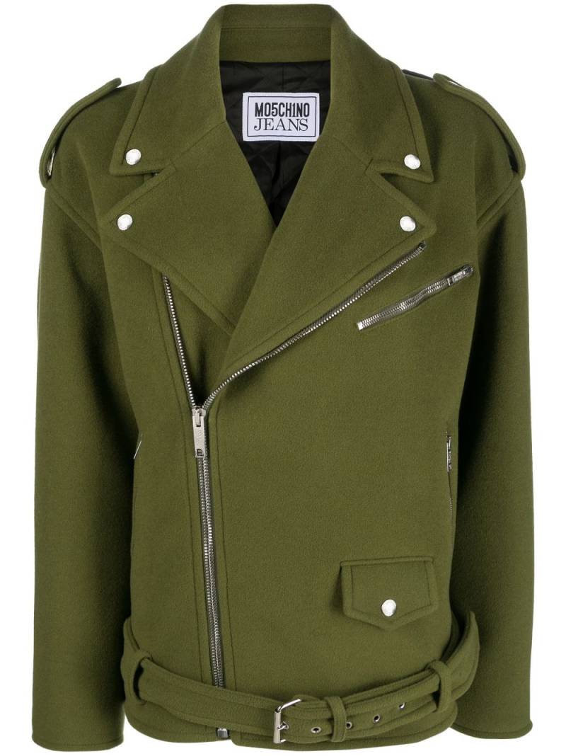 MOSCHINO JEANS notched-lapels military jacket - Green von MOSCHINO JEANS