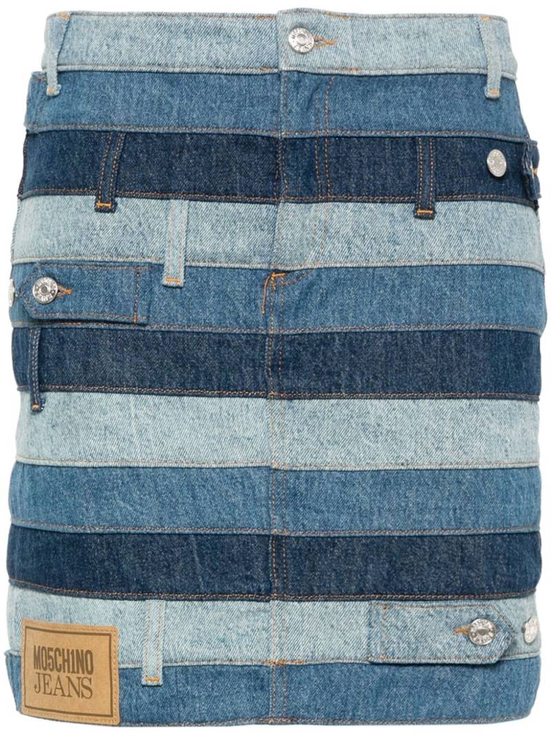 MOSCHINO JEANS panelled denim mini skirt - Blue von MOSCHINO JEANS