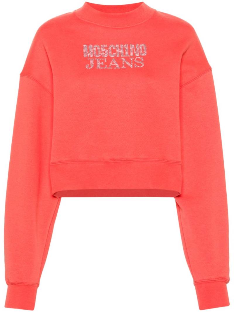 MOSCHINO JEANS rhinestone-embellished sweatshirt - Red von MOSCHINO JEANS