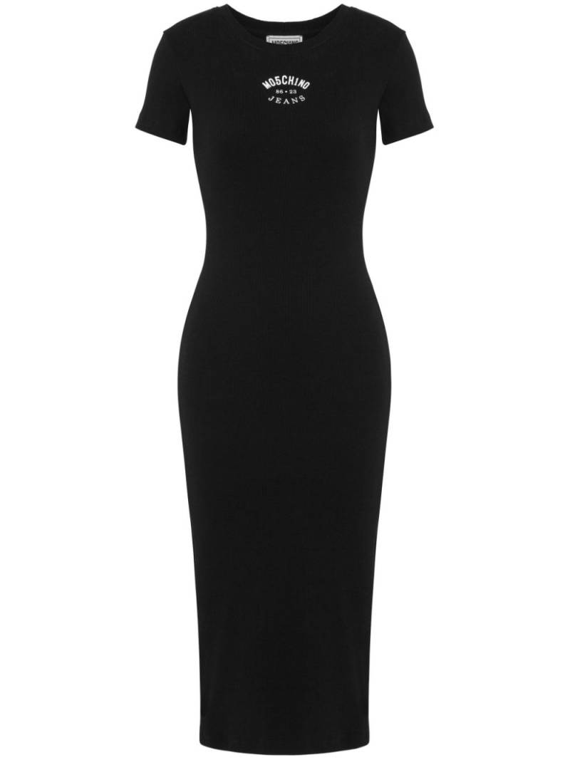 MOSCHINO JEANS ribbed midi dress - Black von MOSCHINO JEANS