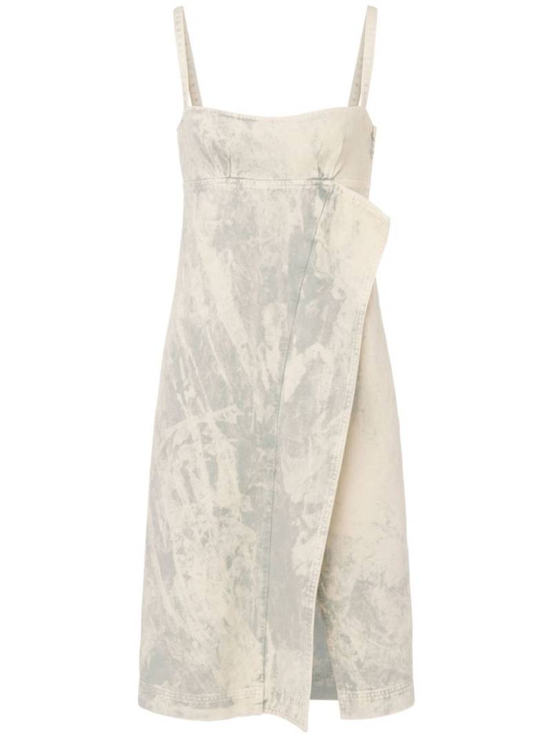 MOSCHINO JEANS ruffled denim dress - Neutrals von MOSCHINO JEANS