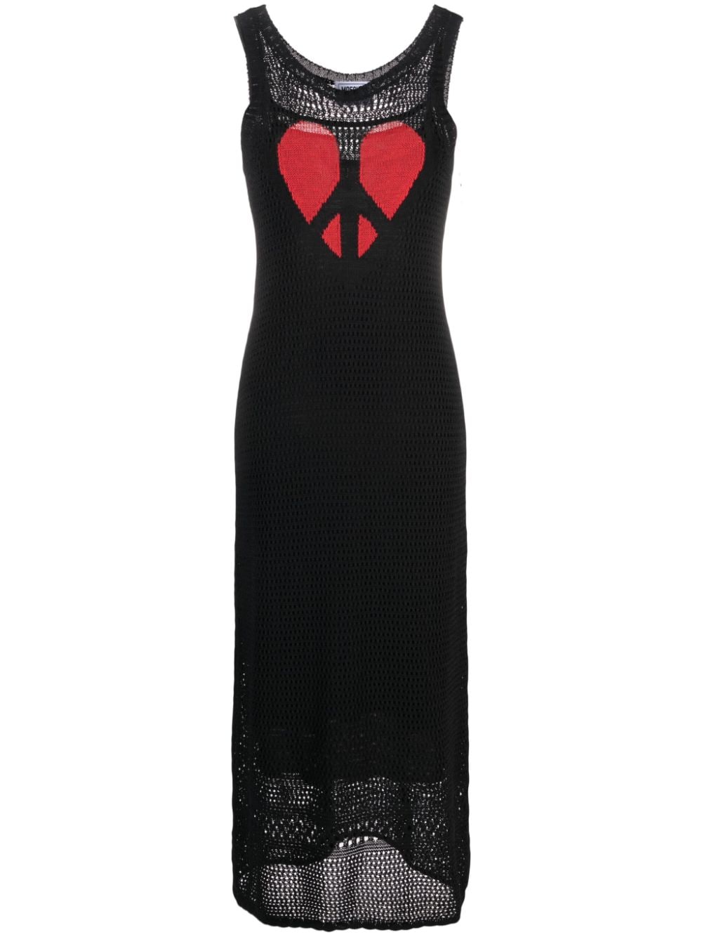 MOSCHINO JEANS scoop-neck open-knit dress - Black von MOSCHINO JEANS