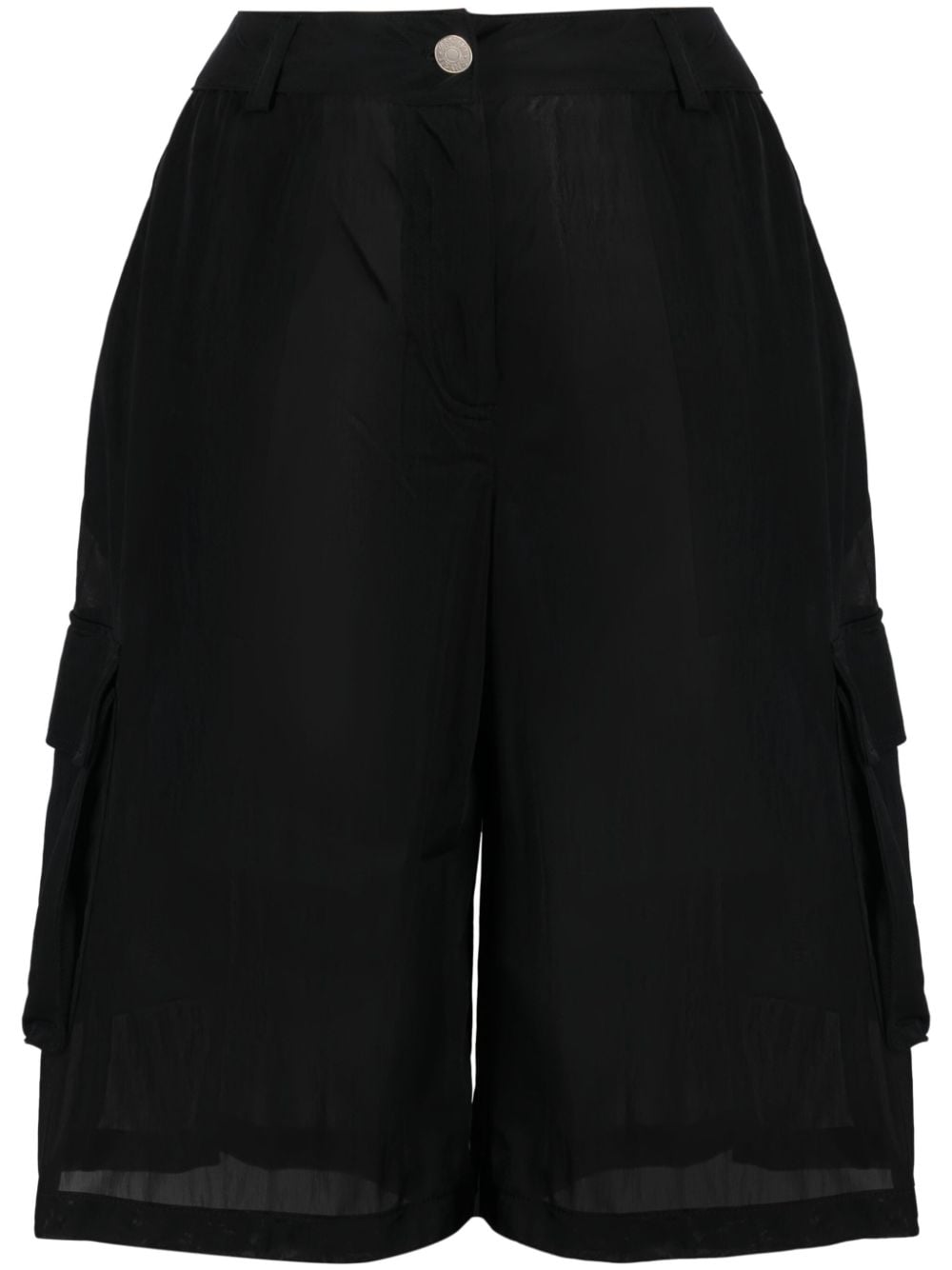 MOSCHINO JEANS sheer knee-length shorts - Black von MOSCHINO JEANS