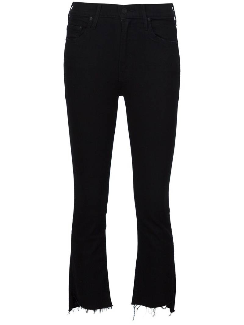 MOTHER Insider high-rise cropped jeans - Black von MOTHER