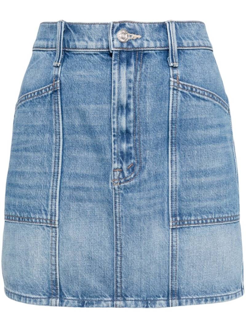 MOTHER Lineup high-rise mini skirt - Blue von MOTHER