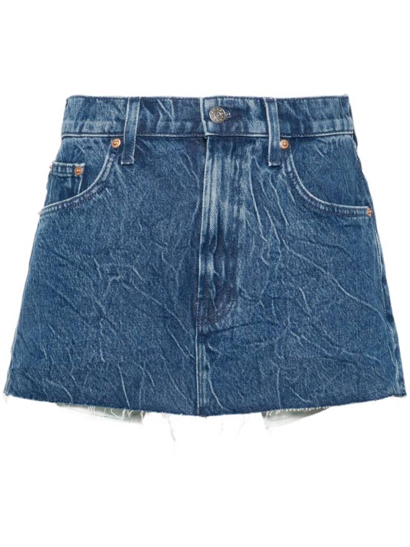 MOTHER The Fun Dip Micro Cut denim miniskirt - Blue von MOTHER