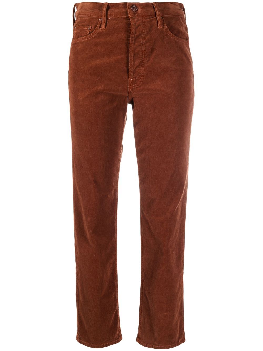 MOTHER cropped corduroy trousers - Brown von MOTHER