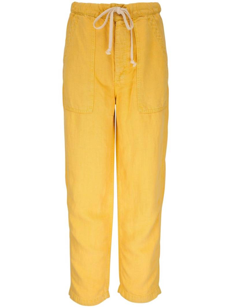 MOTHER drawstring-fastening straight trousers - Yellow von MOTHER