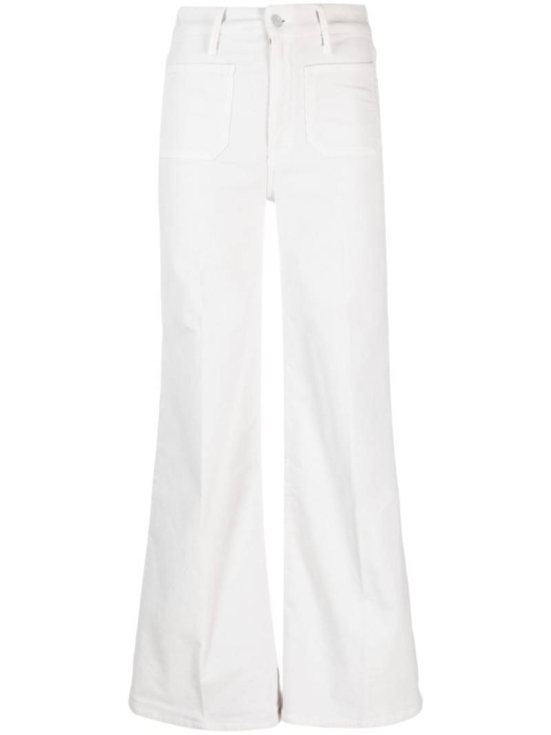 MOTHER flared cotton trousers - White von MOTHER