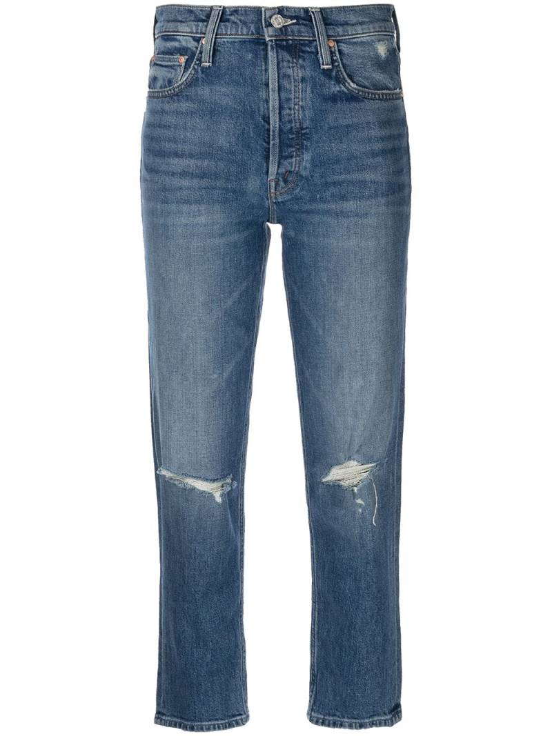 MOTHER high-rise cropped jeans - Blue von MOTHER