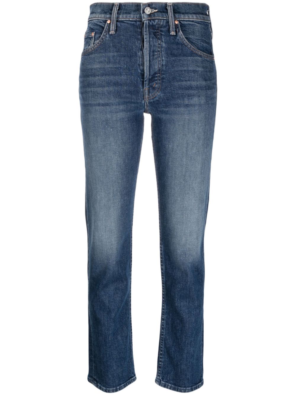 MOTHER high-rise cropped skinny jeans - Blue von MOTHER