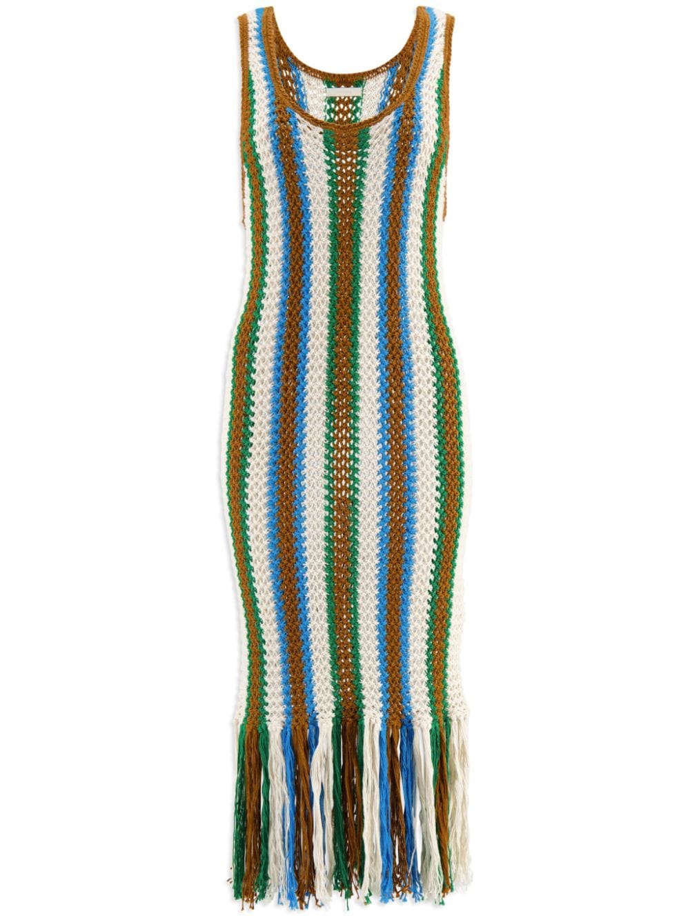 MOTHER striped crochet dress - Green von MOTHER