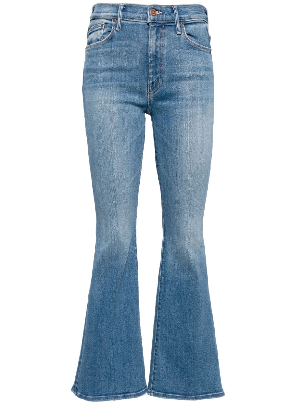 MOTHER whiskering effect mid-rise flared jeans - Blue von MOTHER