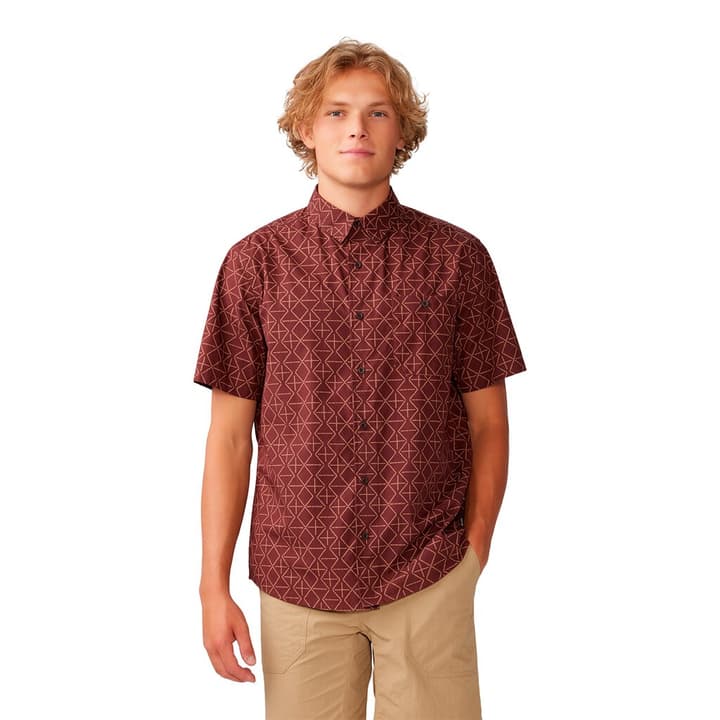 Mountain Hardwear M Big Cottonwood SS Shirt Hemd bordeaux von MOUNTAIN HARDWEAR