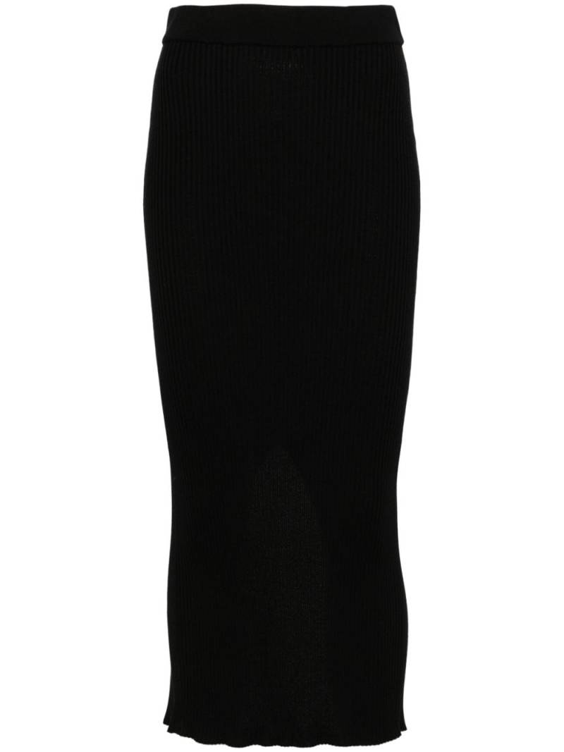 MRZ ribbed-knit midi skirt - Black von MRZ