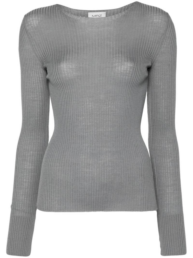 MRZ ribbed-knit top - Grey von MRZ