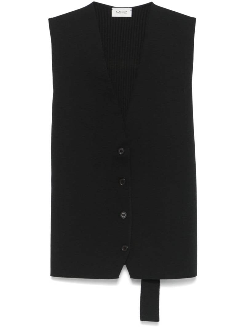 MRZ virgin wool waistcoat - Black von MRZ