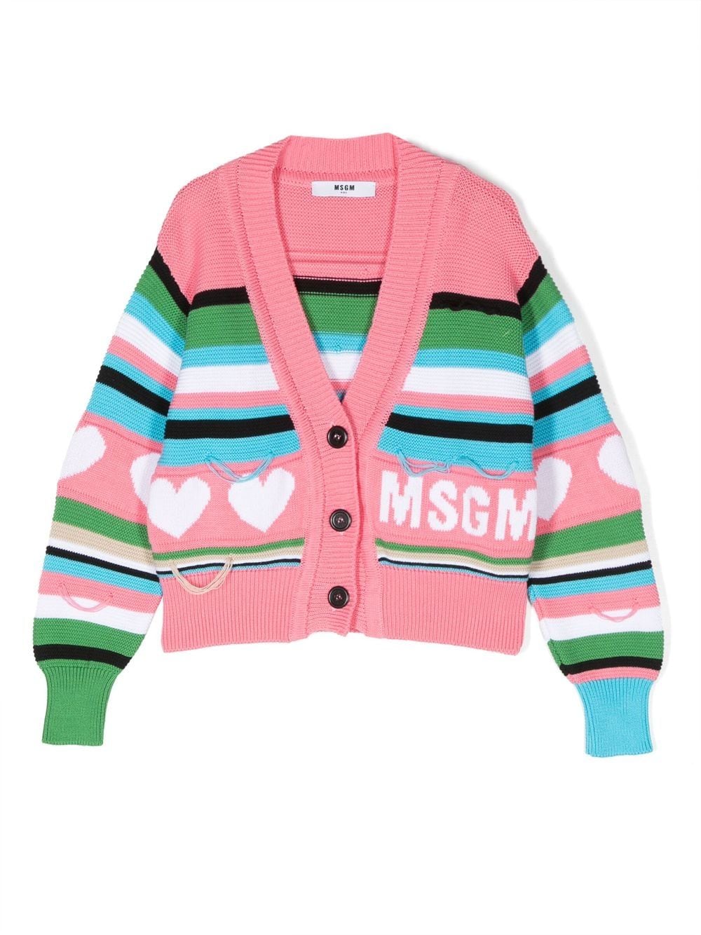 MSGM Kids Love-detail knit cardigan - Pink von MSGM Kids