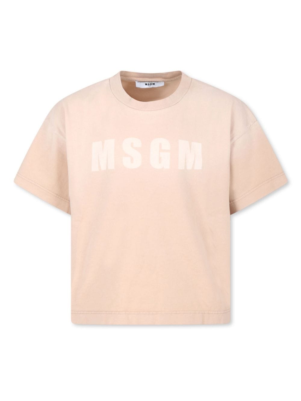 MSGM Kids Monogram print t-shirt - Neutrals von MSGM Kids