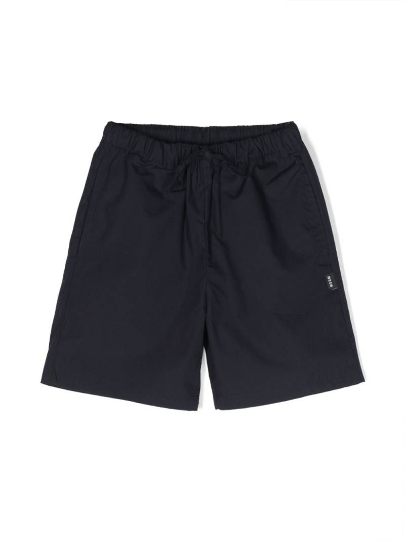 MSGM Kids Parachute cotton bermuda shorts - Blue von MSGM Kids