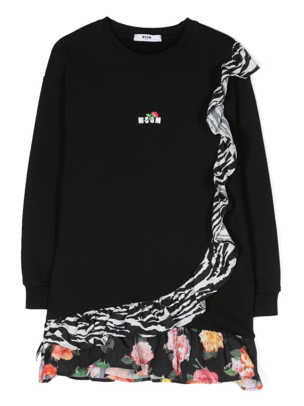 MSGM Kids Rouge fleece jersey dress - Black von MSGM Kids