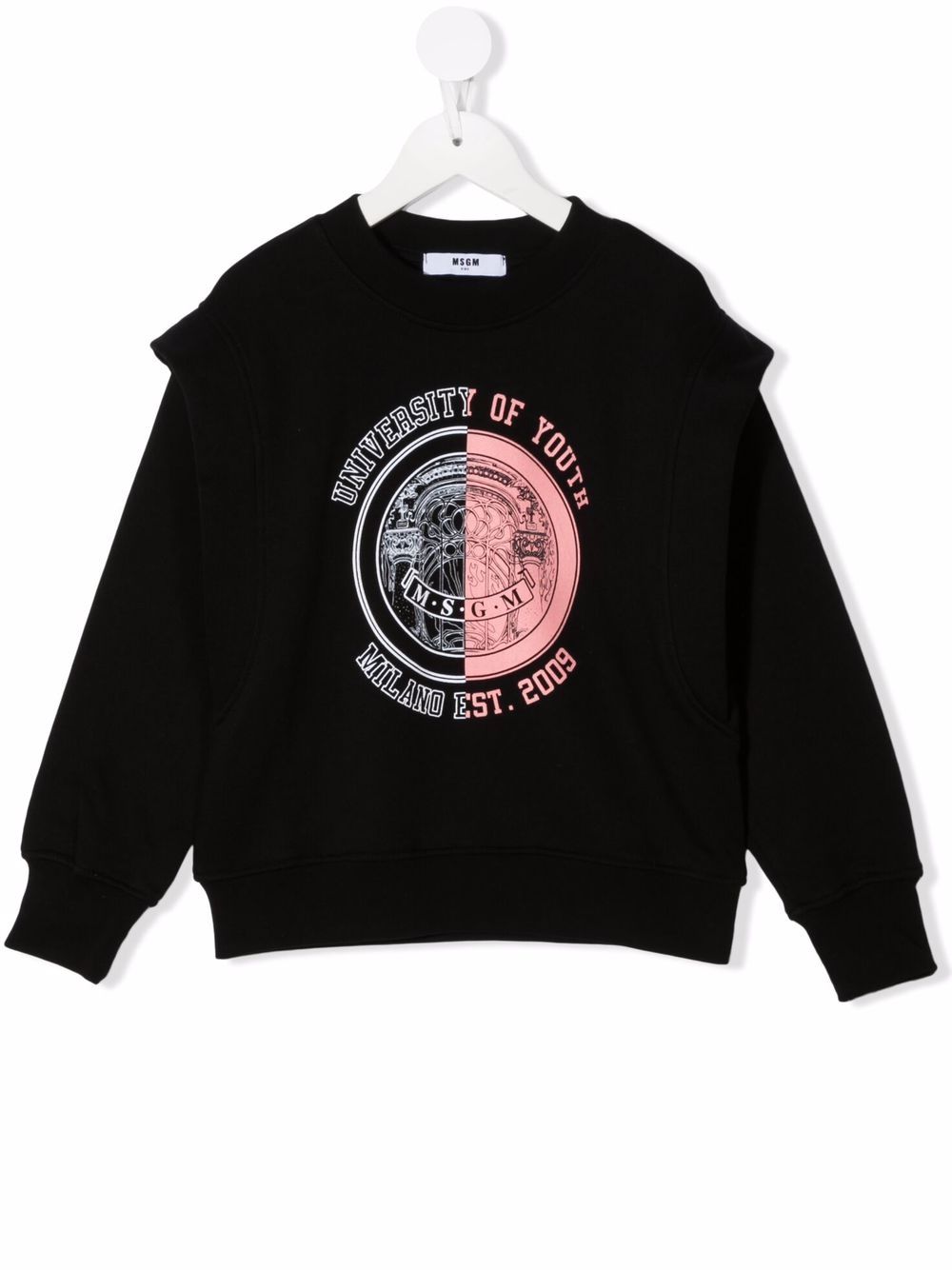 MSGM Kids University Of Youth sweatshirt - Black von MSGM Kids