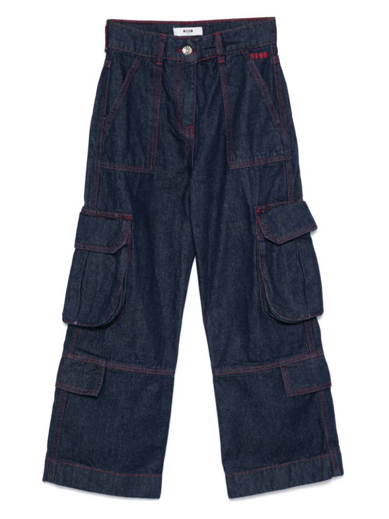 MSGM Kids cargo jeans - Blue von MSGM Kids