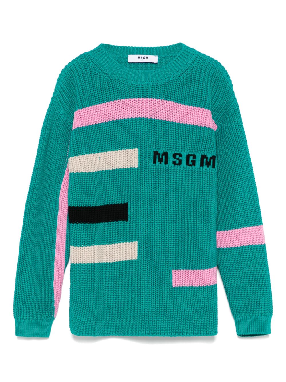 MSGM Kids colourblock sweater - Green von MSGM Kids