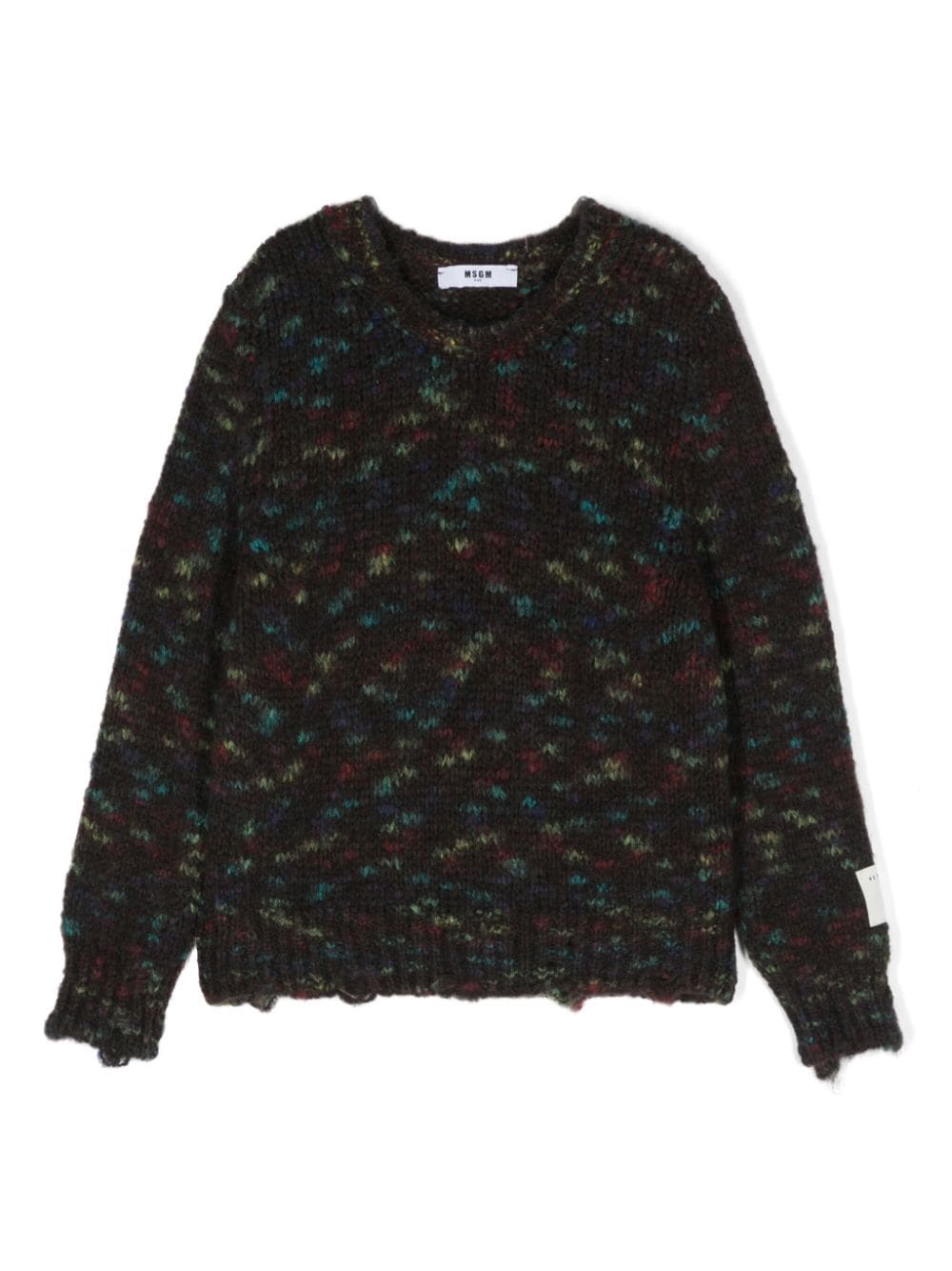 MSGM Kids distressed sweater - Brown von MSGM Kids