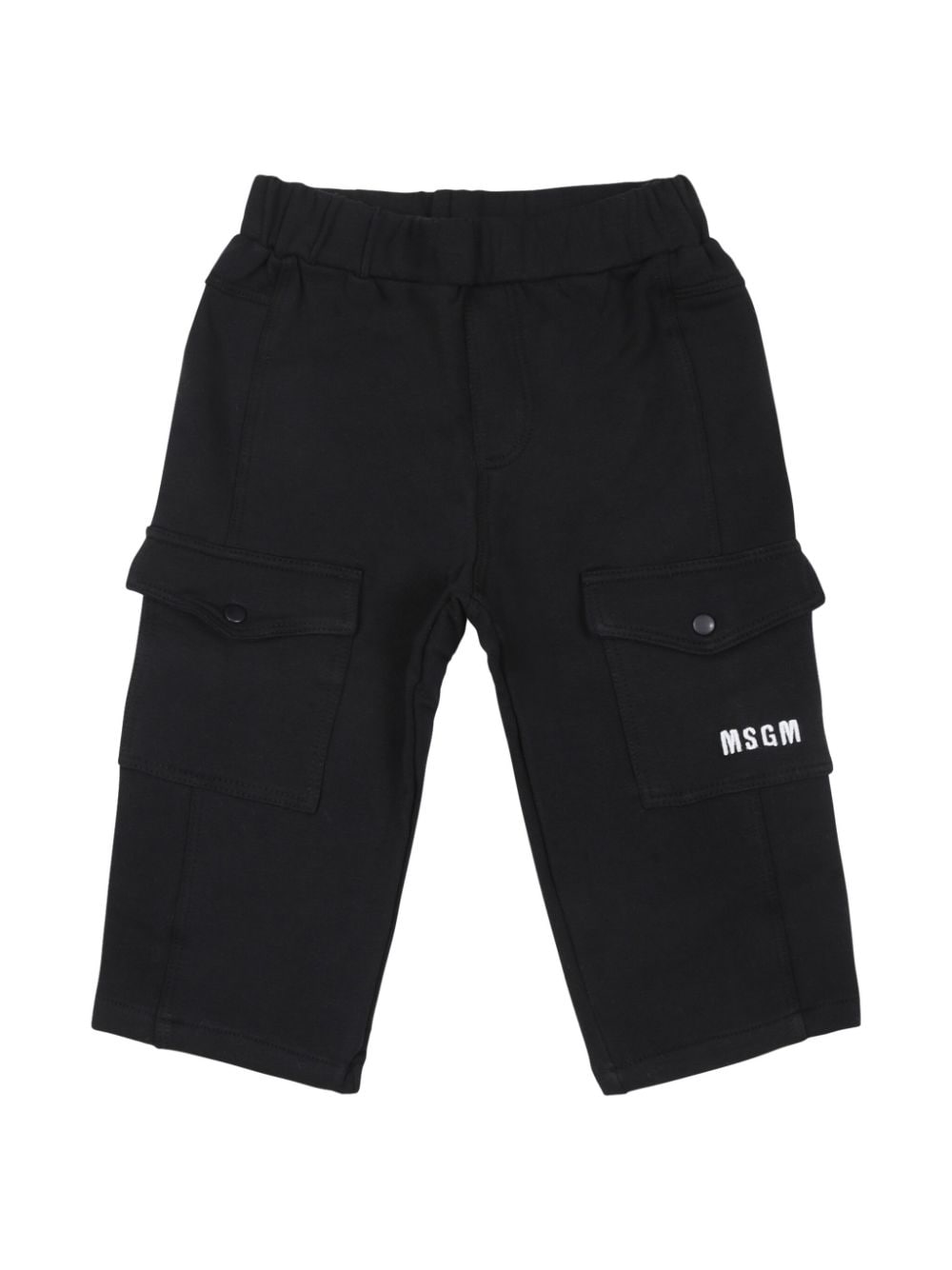 MSGM Kids embroidered-logo trousers - Black von MSGM Kids