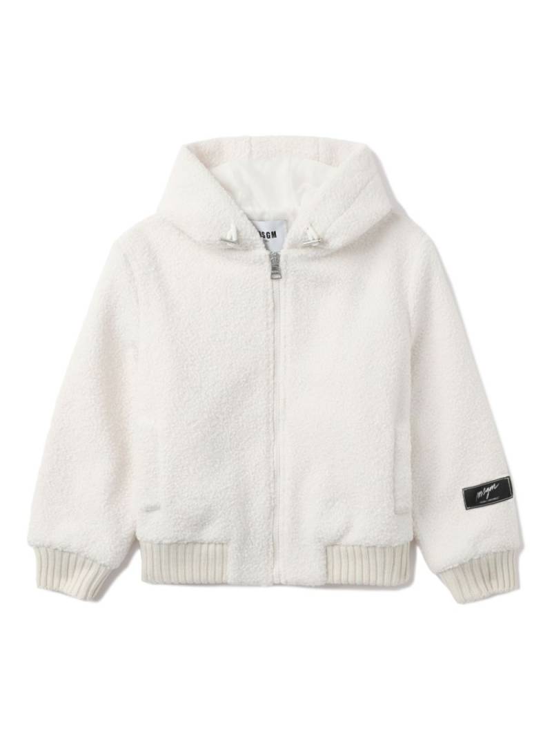 MSGM Kids faux-shearling jacket - Neutrals von MSGM Kids