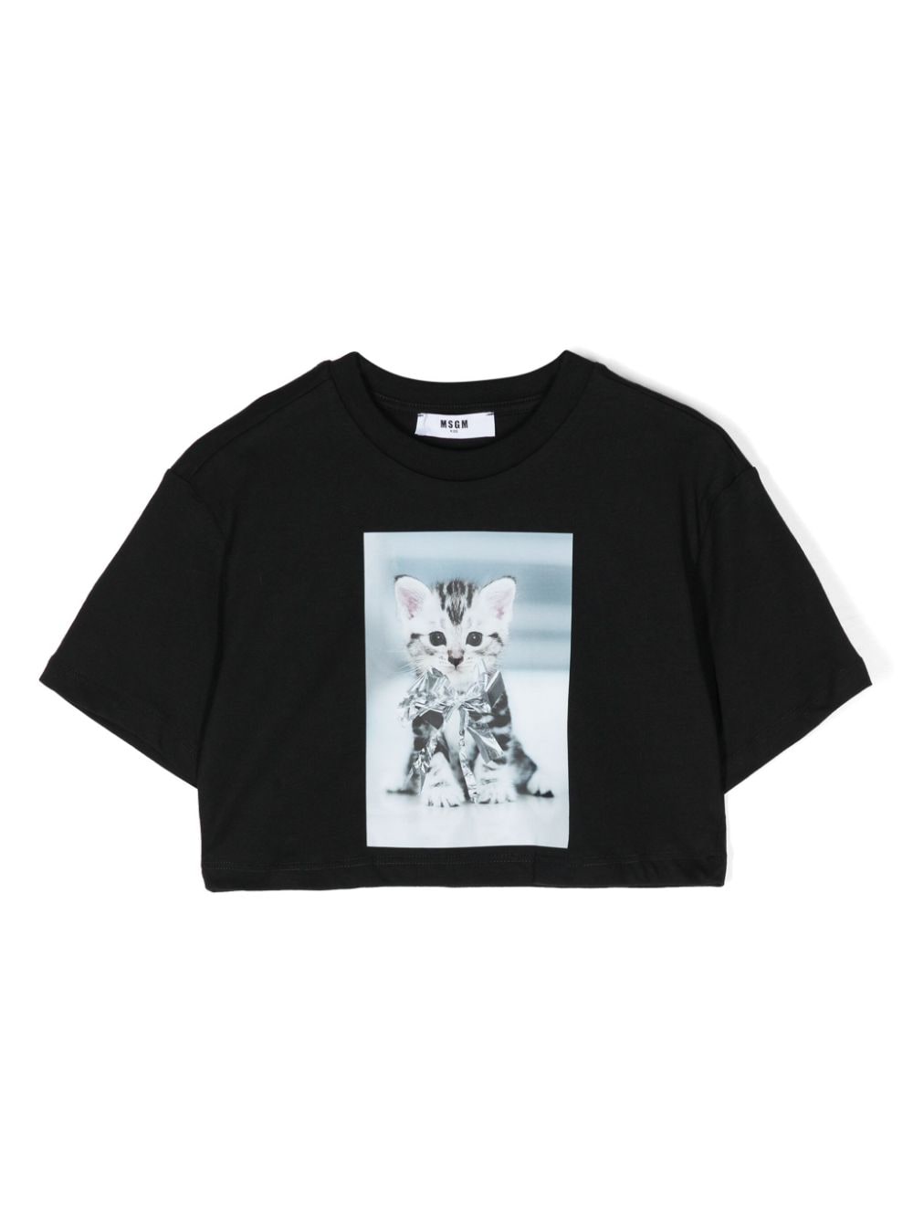 MSGM Kids graphic-print cotton T-shirt - Black von MSGM Kids