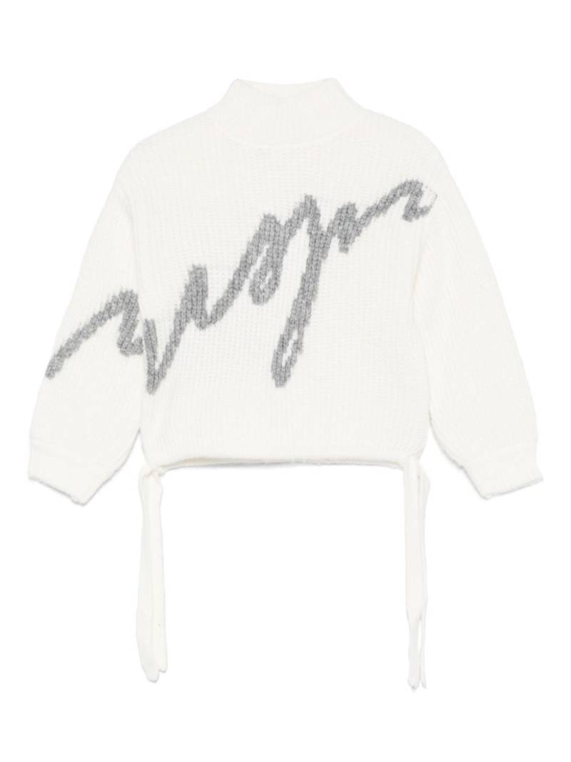 MSGM Kids intarsia-logo sweater - White von MSGM Kids