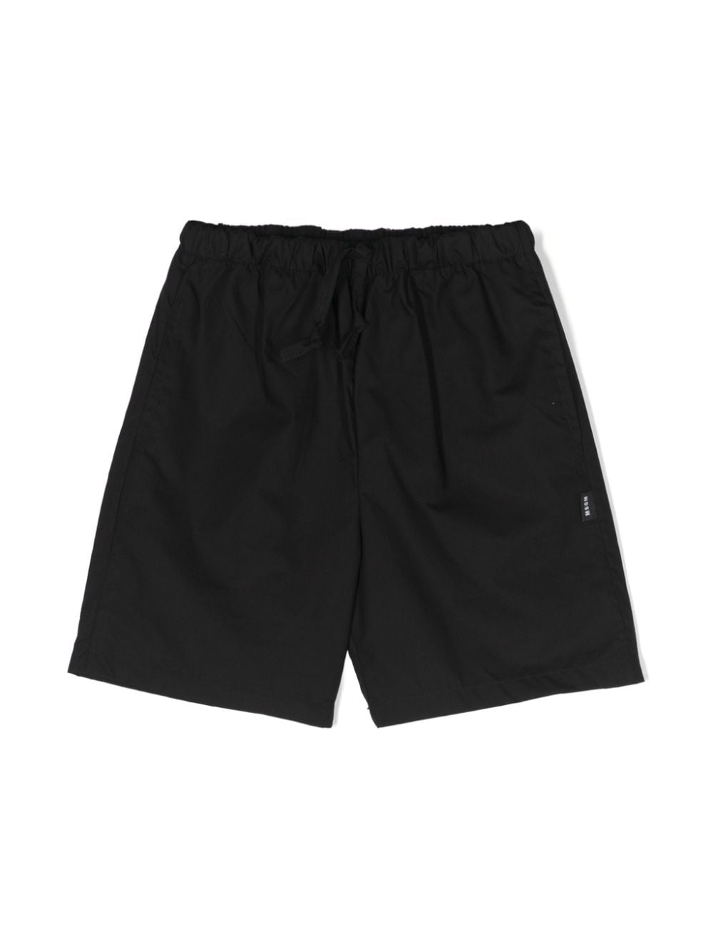 MSGM Kids knee-length poplin cotton shorts - Black von MSGM Kids
