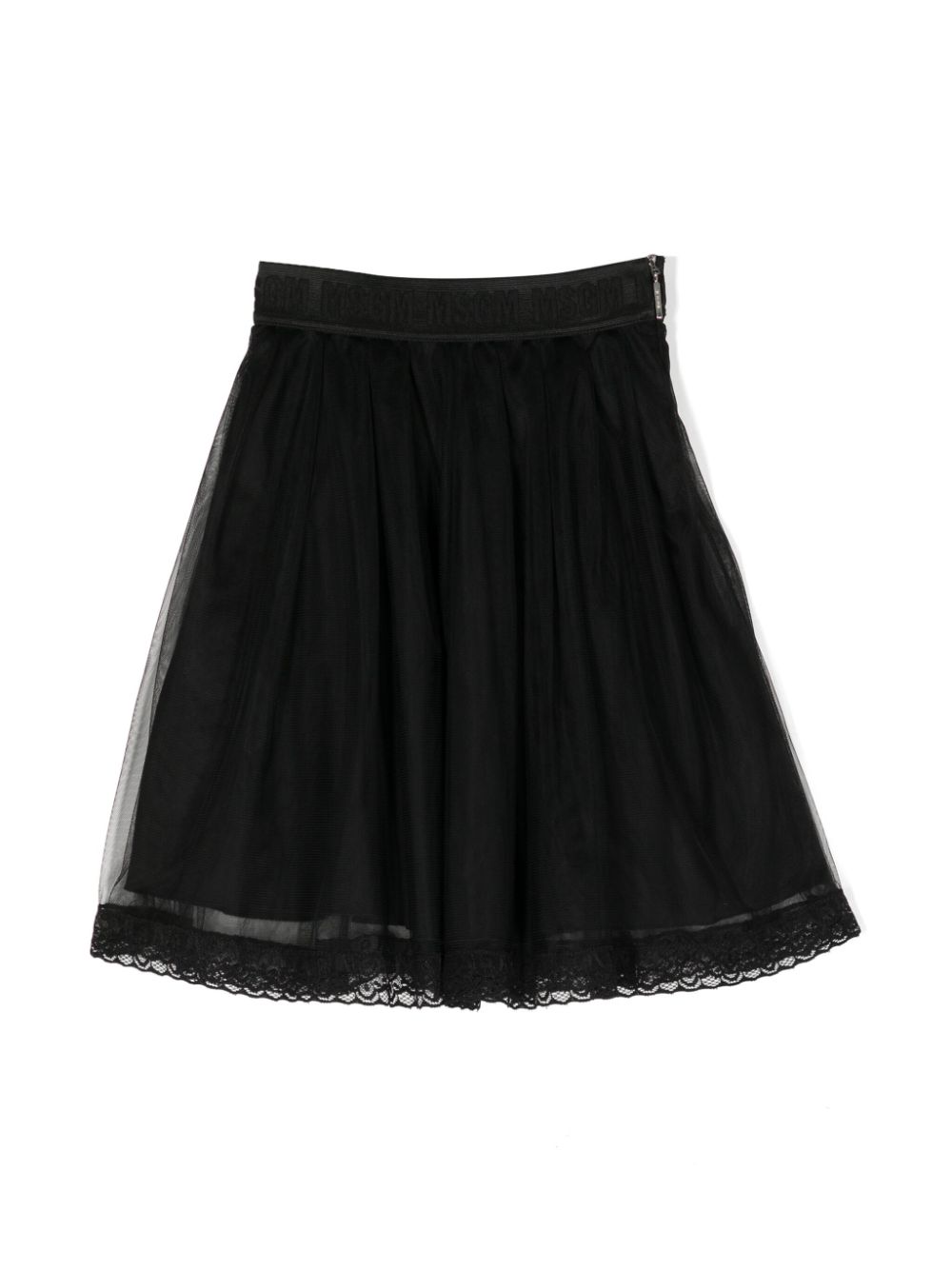 MSGM Kids lace-trim tulle skirt - Black von MSGM Kids